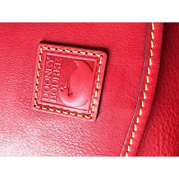 Dooney & Bourke Red Florentine Purse Saddle Leather Crossbody Shoulder Bag NWT - Picture 9 of 10